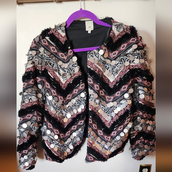 NWOT Boho unique detailing open jacket/blazer - Picture 1 of 8